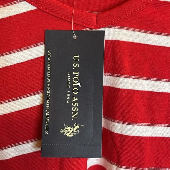 NWT WOMENS U.S. POLO ASSN STRIPED 3/4 SLEEVE TOP - Picture 5 of 9